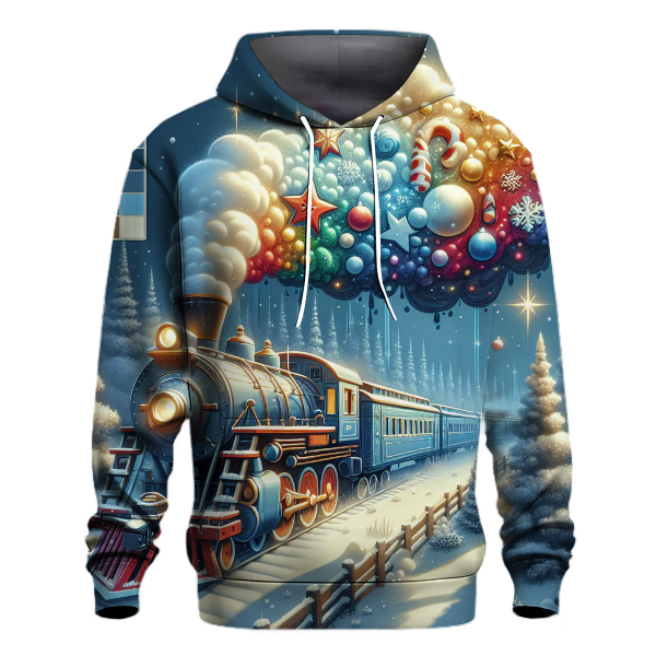 Whimsical Christmas Express Train Hoodie