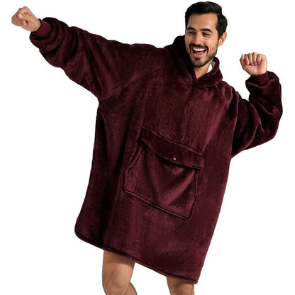 Winter Plush Sherpa Giant Oversized Hoodie Robe