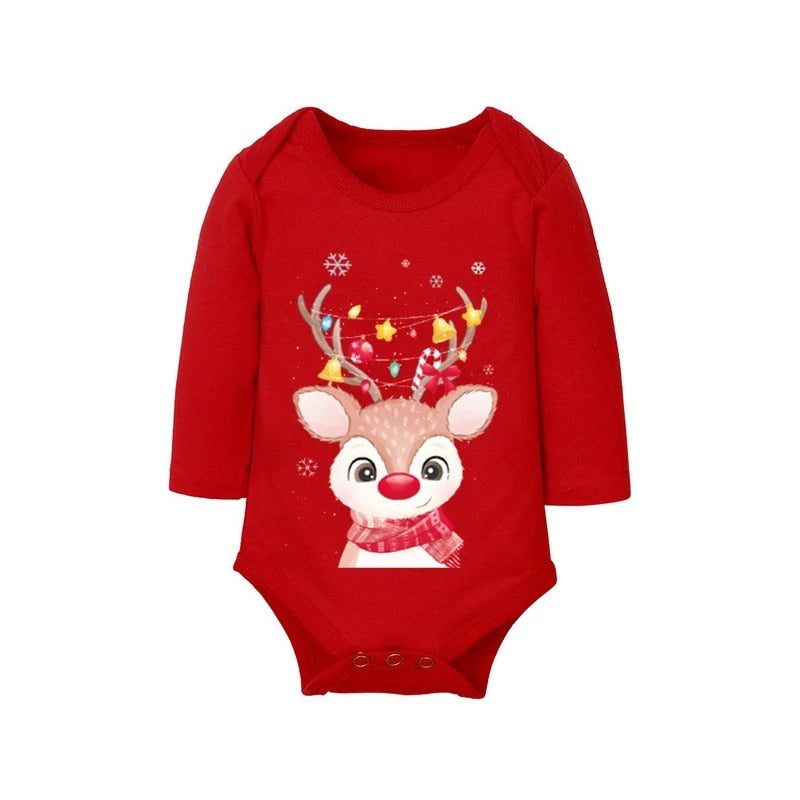 Family Deer Christmas Pajamas Baby