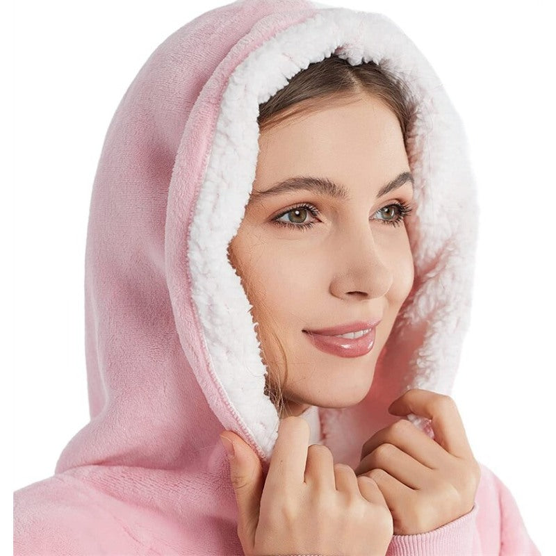 Winter Plush Sherpa Giant Oversized Hoodie Robe