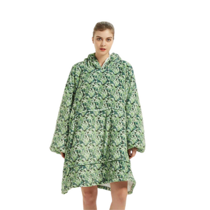 The Luminous Pattern Blanket Hoodie Green Camouflage