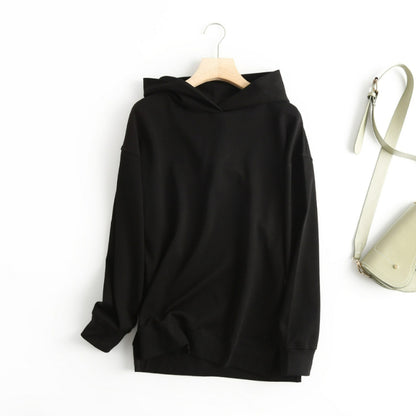 Solid Color Hooded Pullover for Women