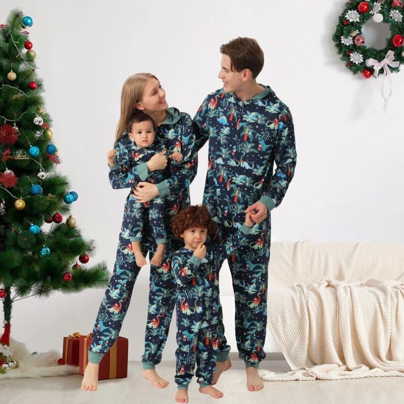 Dinosaur Christmas Family Matching Pajamas Baby