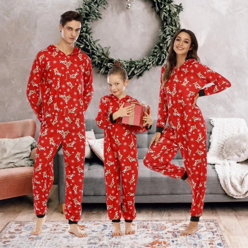 Christmas Festive Jumpsuit Pajama Set