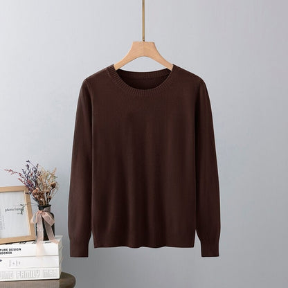 Warm Base Cashmere O-Neck Long-Sleeved Pullover