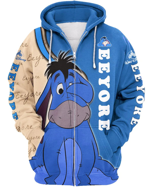 Eeyore Donkey Zip Up Hoodie 6XL