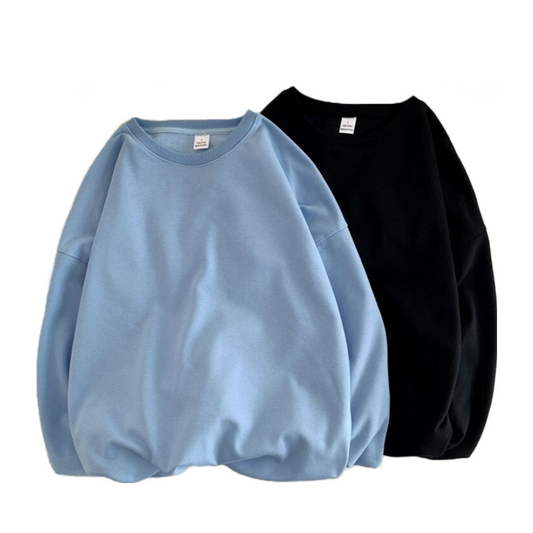 Women's Solid Color Loose Fit Sweatshirt