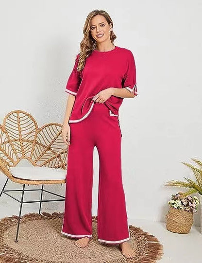 Classy Elastic Knit Lounge Set