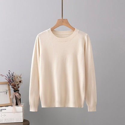 Warm Base Cashmere O-Neck Long-Sleeved Pullover