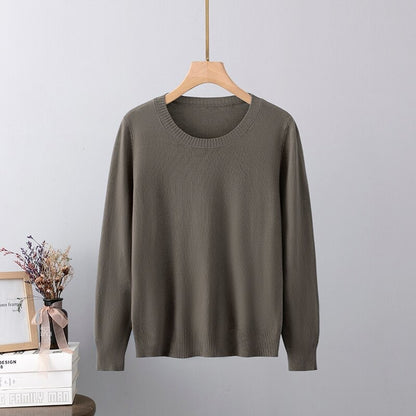 Warm Base Cashmere O-Neck Long-Sleeved Pullover