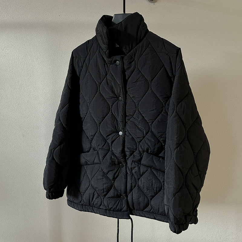 Korean Thick Parkas Warm Down Cotton Jacket Black