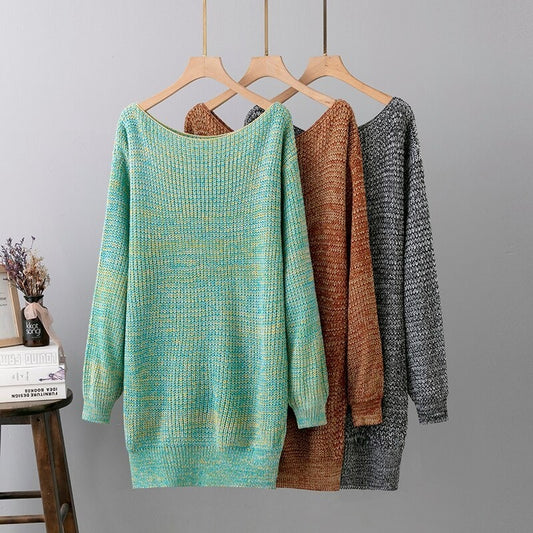 Casual Gradient Knitted Sweater Dress