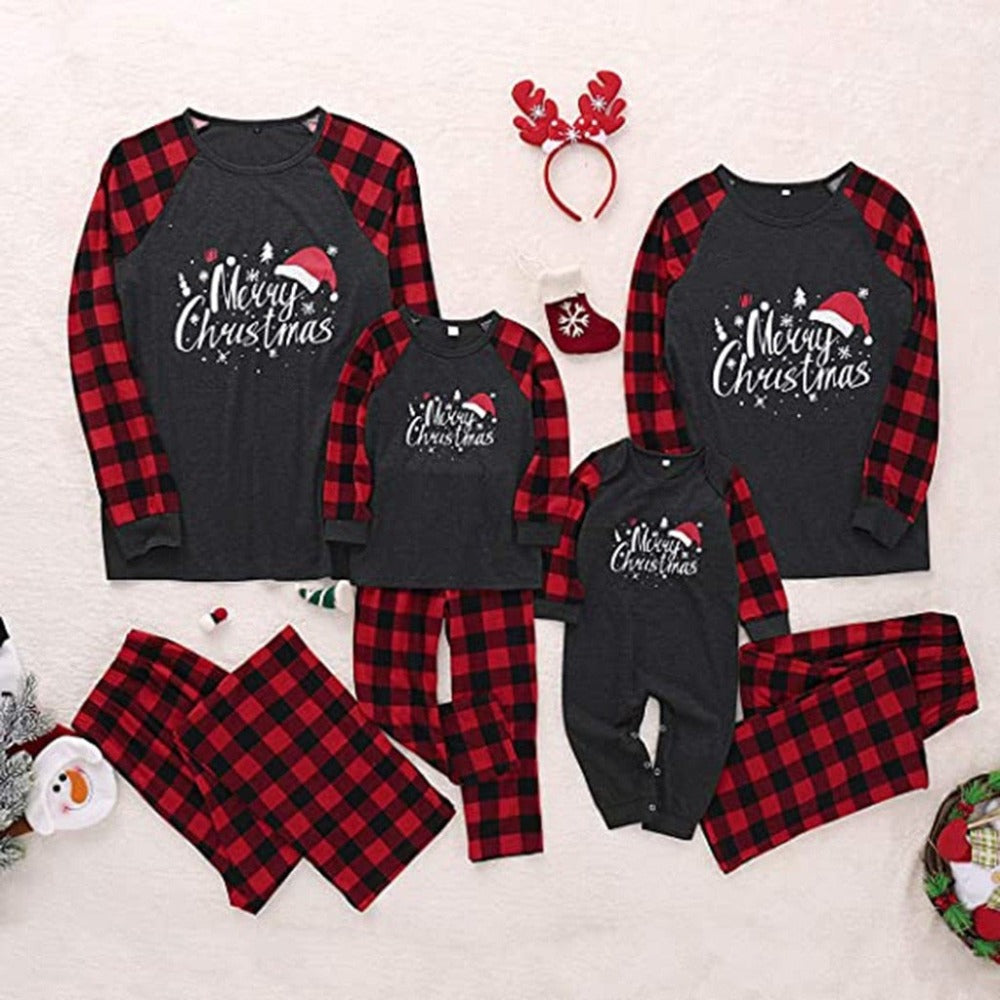 Merry Xmas Printed Family Matching Pajama Set