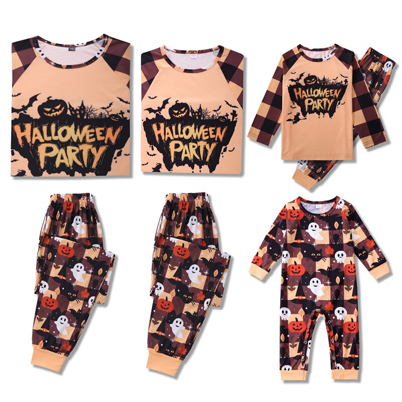 Halloween Party Print Pattern Matching Sets