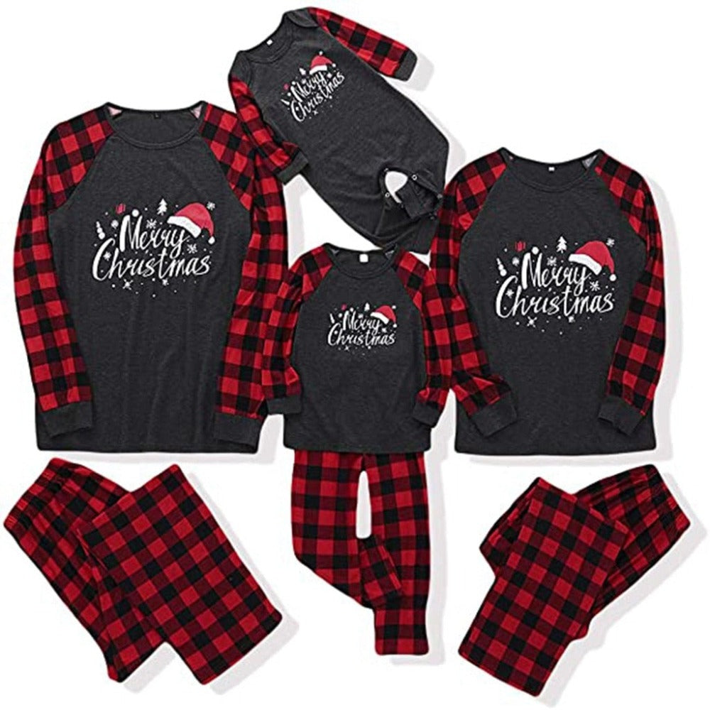 Merry Xmas Printed Family Matching Pajama Set Baby