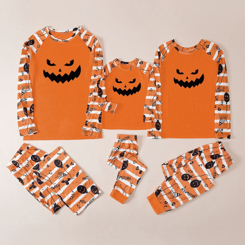 Printed Scary Pumpkin Family Matching Set