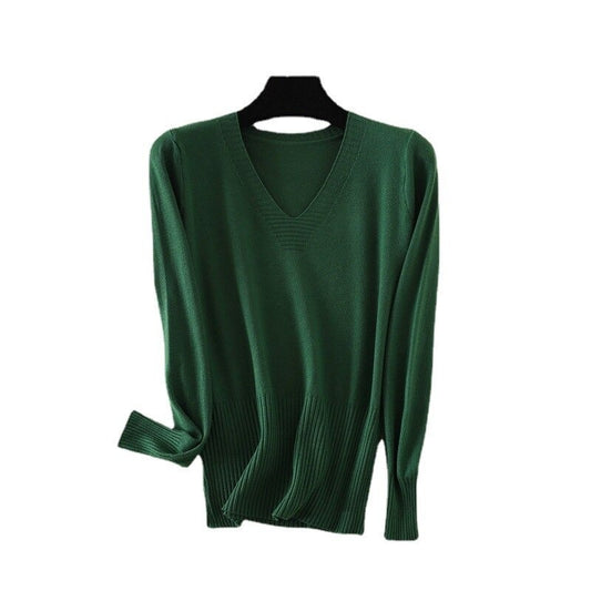 Slim Knitted Long Sleeve Sweater Jumper For Women